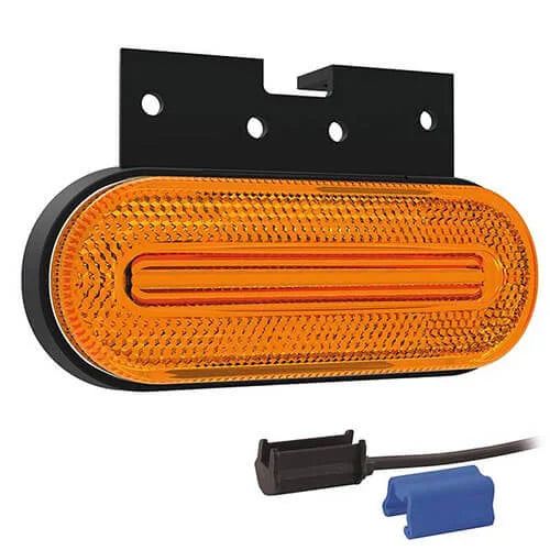 LED markeringslicht amber | 12-24v | 0,75mm². connector | M10MV-760A