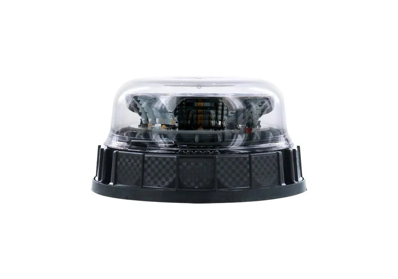 LED R65 zwaailamp amber/transp. 12/24v 3-boutsmon, roterend+ | D14756