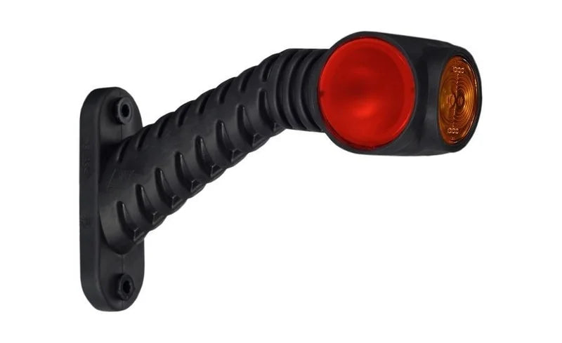 Rechts | LED breedtelamp rood/wit/amber | 12-24v | 50cm. kabel | MB-4792RWA