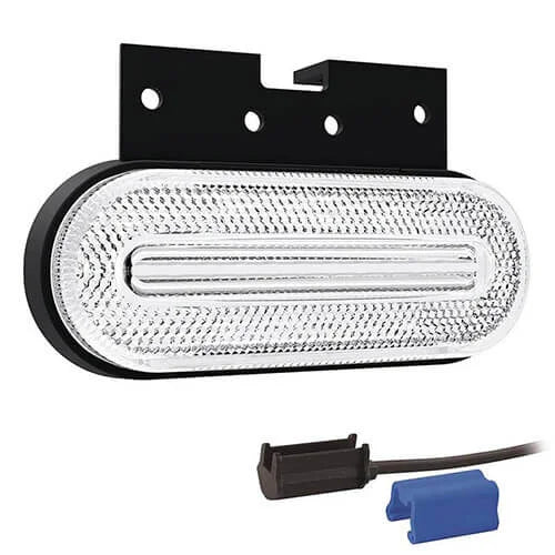 LED markeringslicht wit | 12-24v | 0,75mm². connector | M10MV-760W