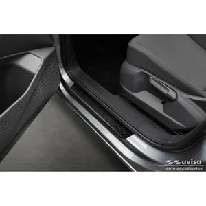 Avisa Aluminium Instaplijsten passend voor Volkswagen Caddy V 2020- 'Riffled Plate' - 2-delig - Zwart