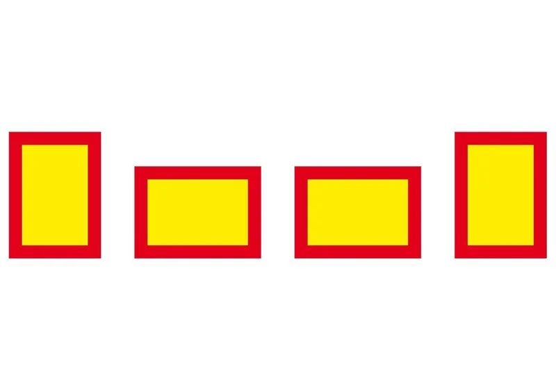 Set (4) markeringsborden 283x195 aluminium | D14713