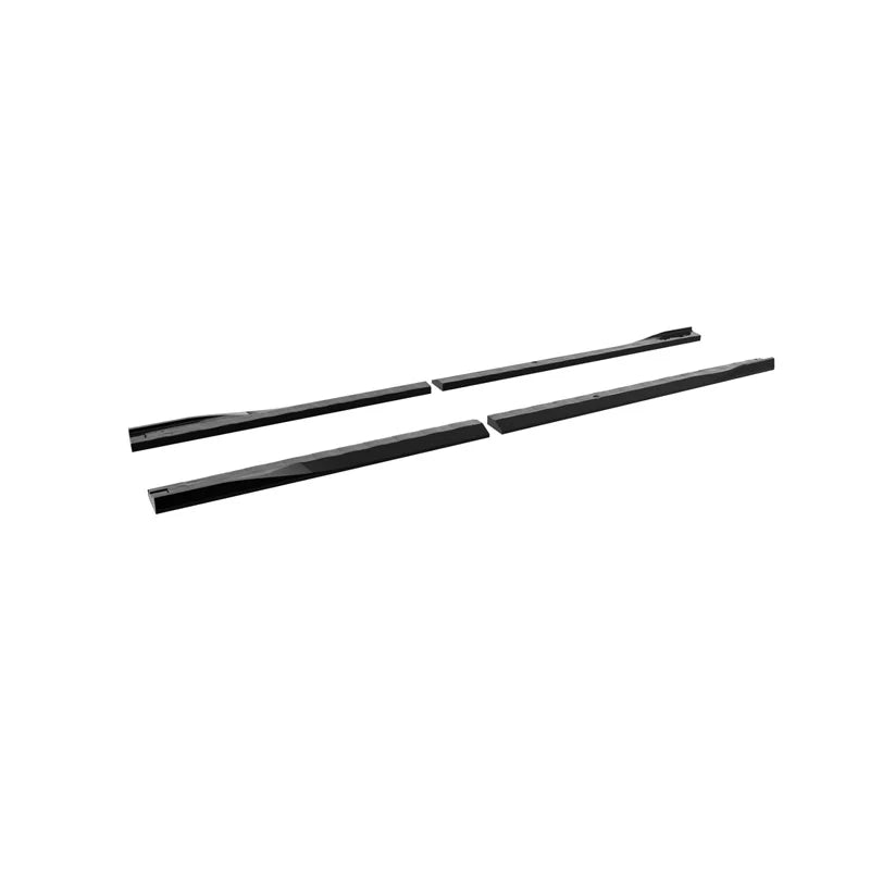 Set sideskirts V.2 passend voor Ford Transit Custom SWB (V710) 2023- / Volkswagen Transporter T7 SWB 2024- (ABS Glanzend zwart)
