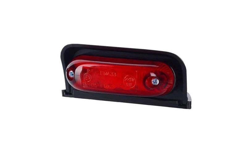 LED markeringslicht Rood met beugel | 12-24v | 50cm. kabel | MV-4050R