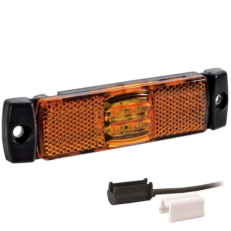 LED markeringslicht amber | 12-24v | 1,5mm². connector | M10MV-120A