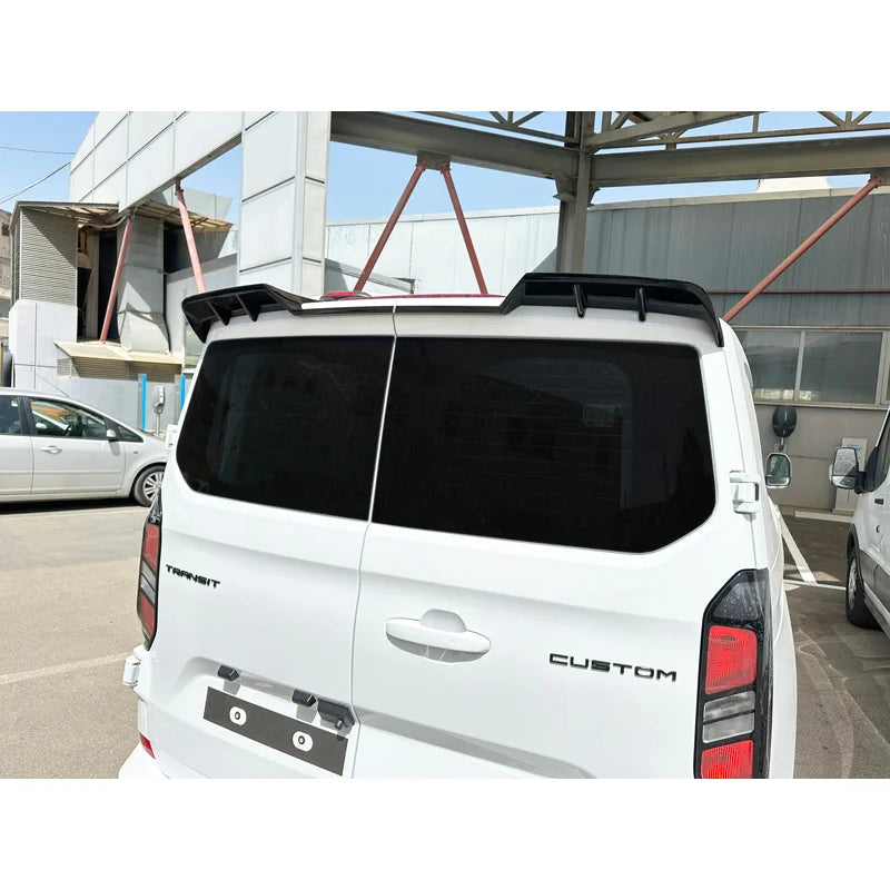 Dakspoiler V.2 passend voor Ford Transit Custom (V710) 2023- & Volkswagen Transporter T7 2024- (met 2 achterdeuren) (PU)