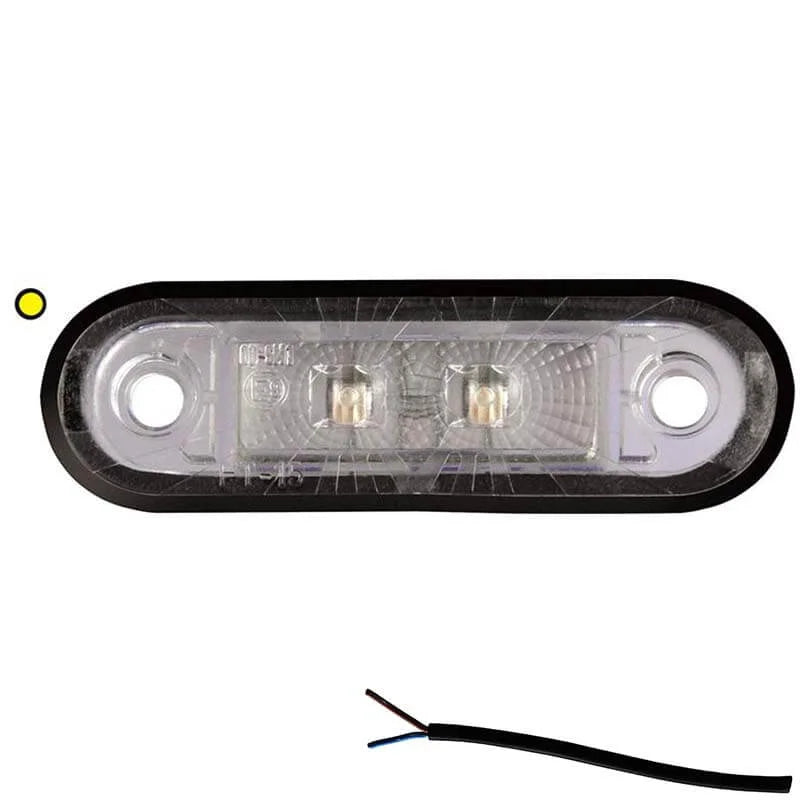 LED markeringslicht amber | 12-24v | 50cm. kabel | M10MV-200A