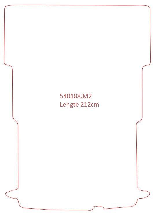 Laadruimtemat Fiat Doblo 2010-2022 - Lengte 2, geen schuifdeuren