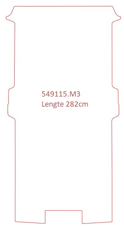 Laadruimtemat Fiat Scudo/e-Scudo - Lengte 3, 2 schuifdeuren