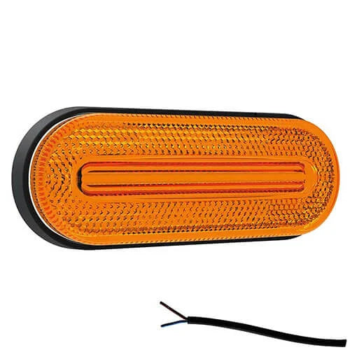 LED markeringslicht amber | 12-24v | 50cm. kabel | M10MV-700A