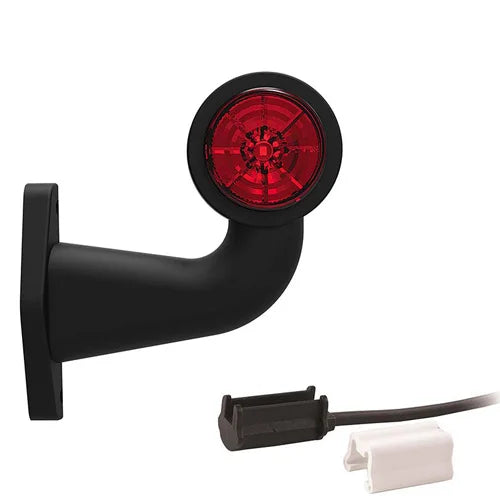 Rechts | LED breedtelamp met haakse steel | 12-36v | 1,5mm². connector | M10BV-422RW