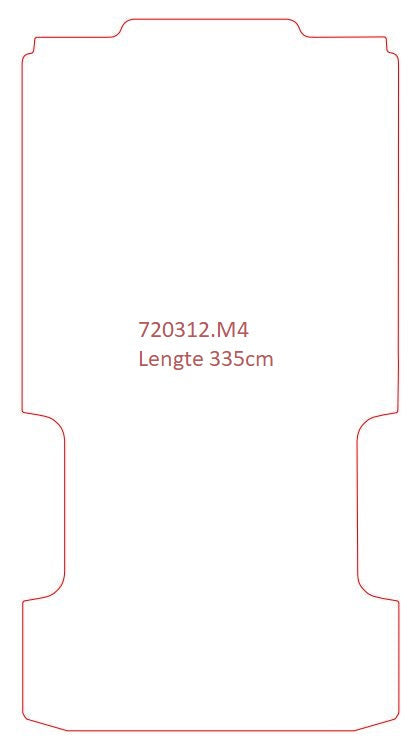 Laadruimtemat VW Crafter/e-Crafter - Lengte 3, 2 schuifdeuren