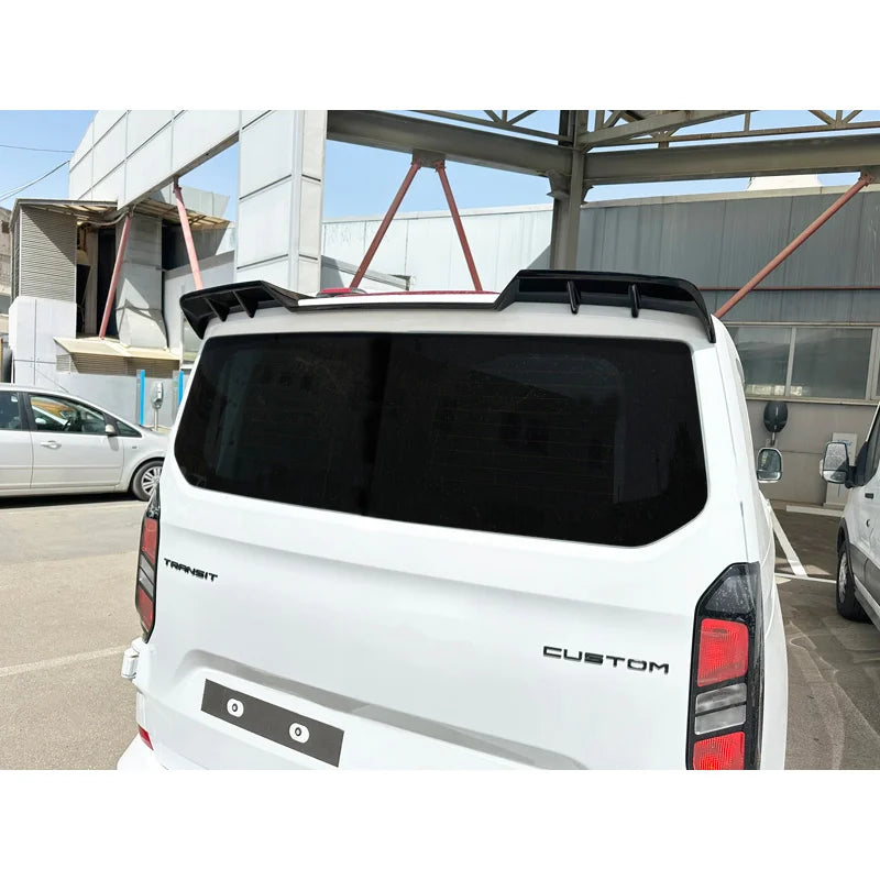 Dakspoiler V.2 passend voor Ford Transit Custom (V710) 2023- & Volkswagen Transporter T7 2024- (met achterklep) (PU)