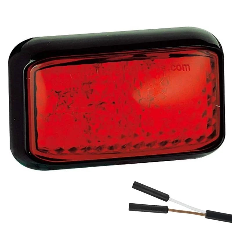 LED markeringslicht rood | 12-24v | 2-PIN connector | 35RME2P