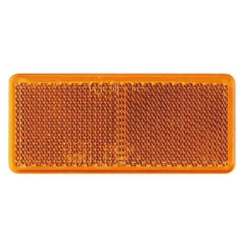 Amber reflector | 90 x 40mm. | 3m-plakstrip | VRF-500A