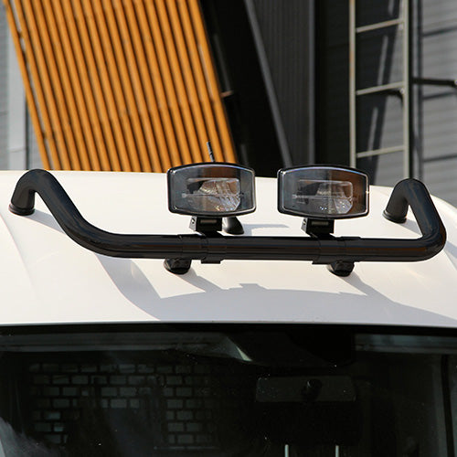 Lamp holder for the roof, black with cable and 2 clamp brackets