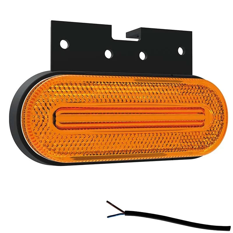 LED markeringslicht amber | 12-24v | 50cm. kabel | M10MV-750A