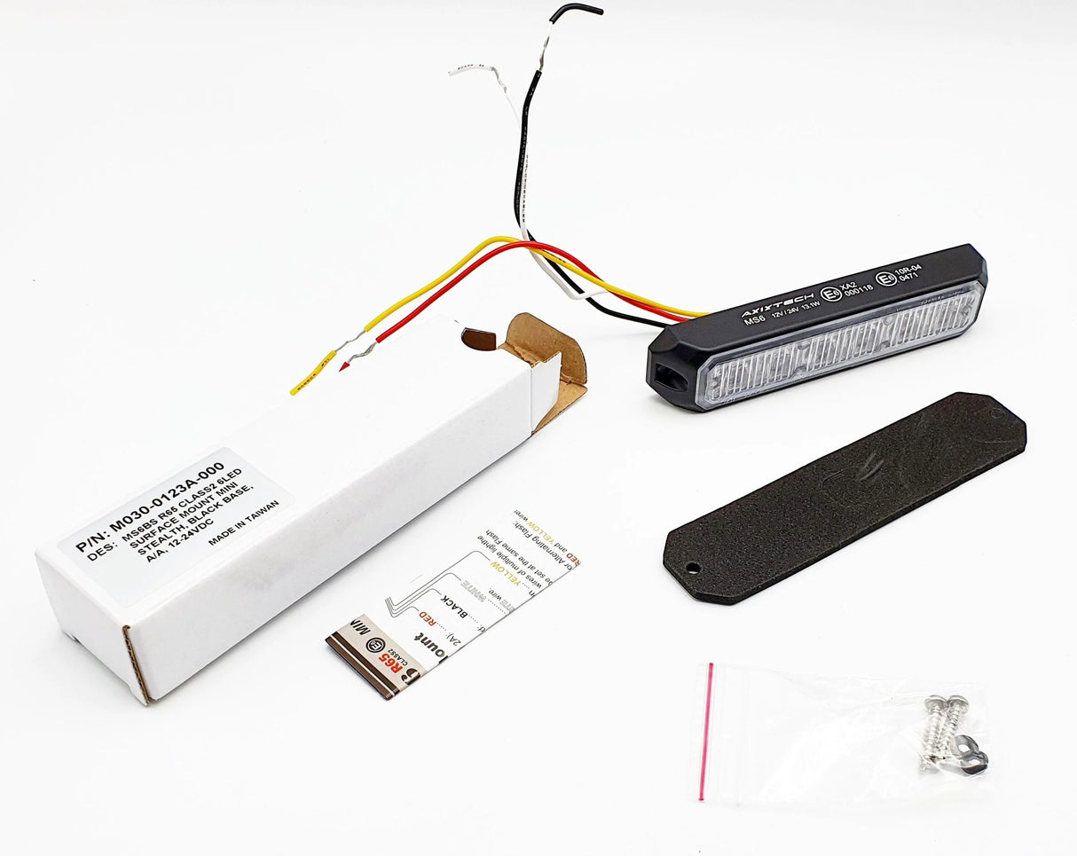 MS6-Mini-Stealth vlakke montage flitser-Amber