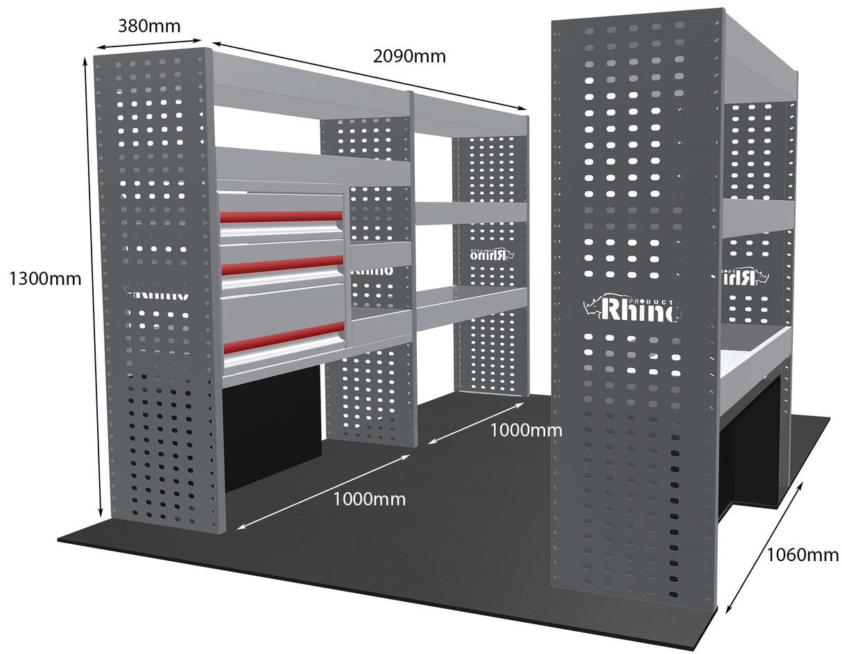 Stelling Renault Master L1H1 2010+ - Rhino MR059-DS