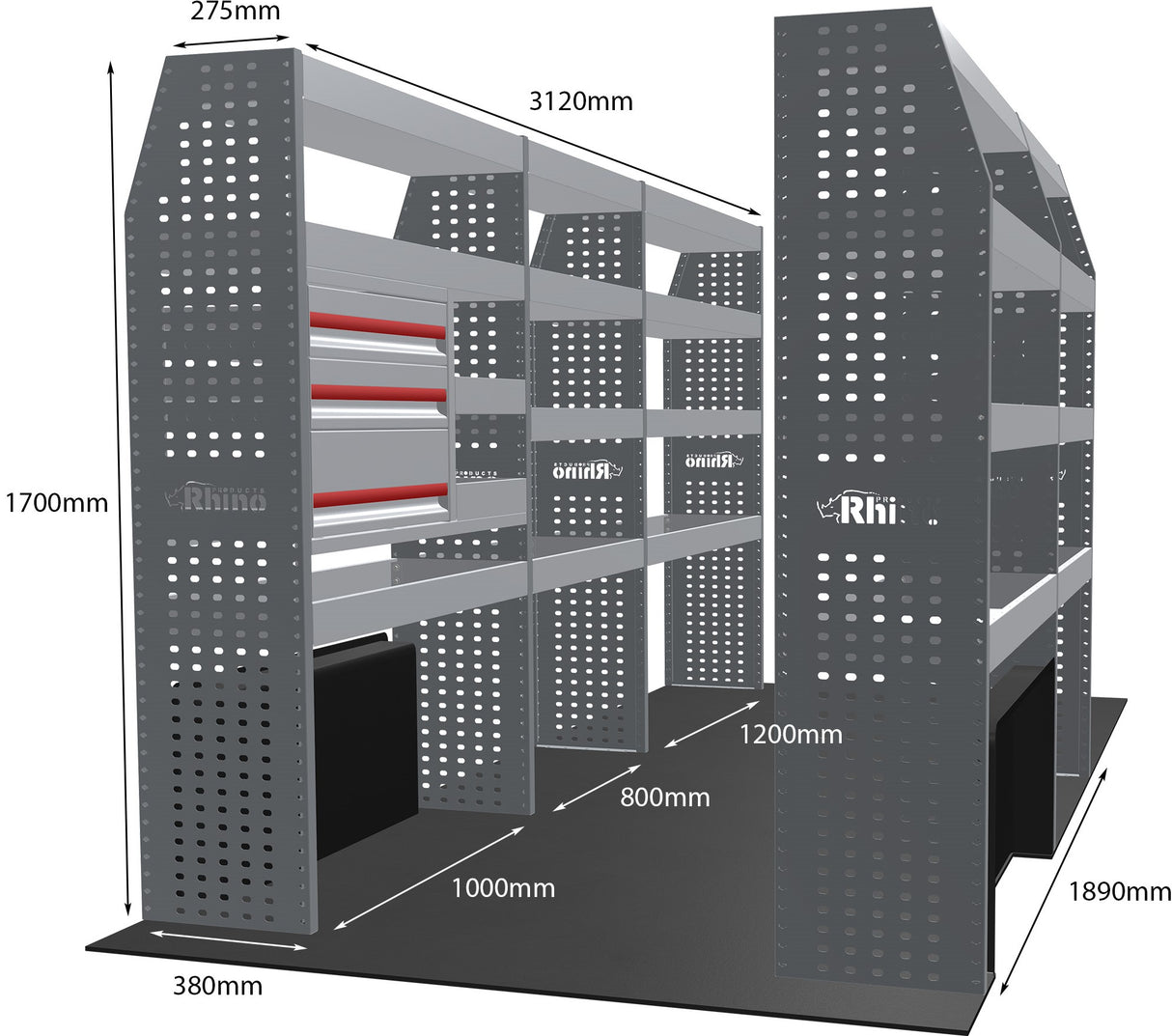 Stelling Opel Movano L3H3 2021+ - Rhino MR233-DS