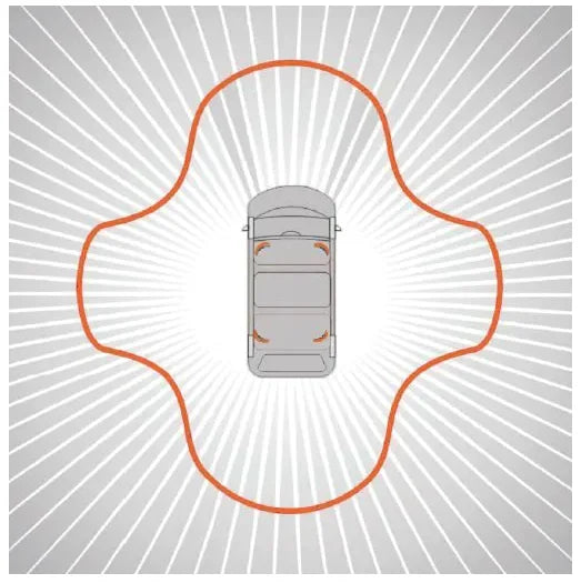 Boomerang 180 graden LED flitser-Amber