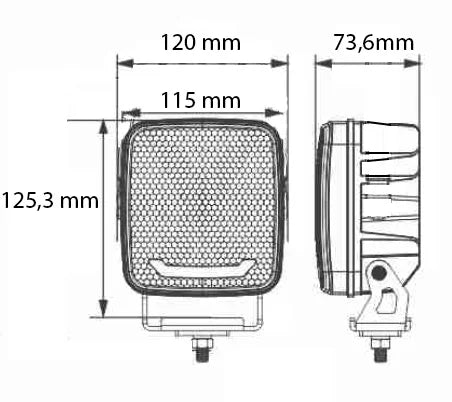 Ollson Silverback 80 watt LED work light with Orange position light, 5600 lumens