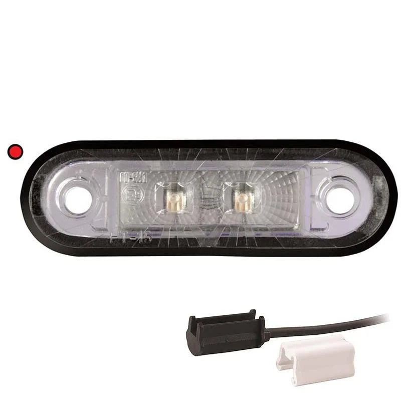 LED markeringslicht rood | 12-24v | 1,5mm². connector | M10MV-220R