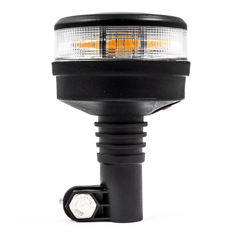 LED R65 Zwaailamp amber met heldere lens | 12-24v | DIN-voet | S07ZL602AC