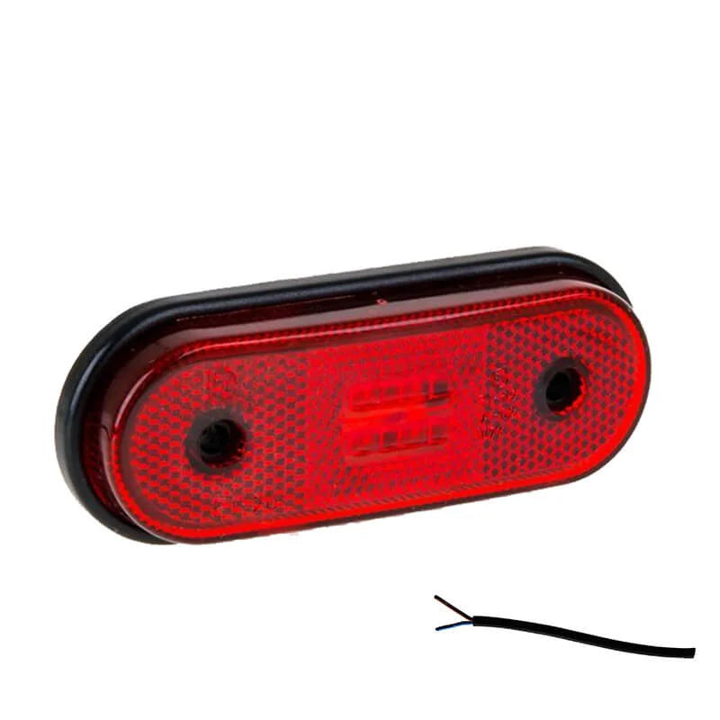 LED markeringslicht rood | 12-24v | 50cm. kabel | MV-1400R
