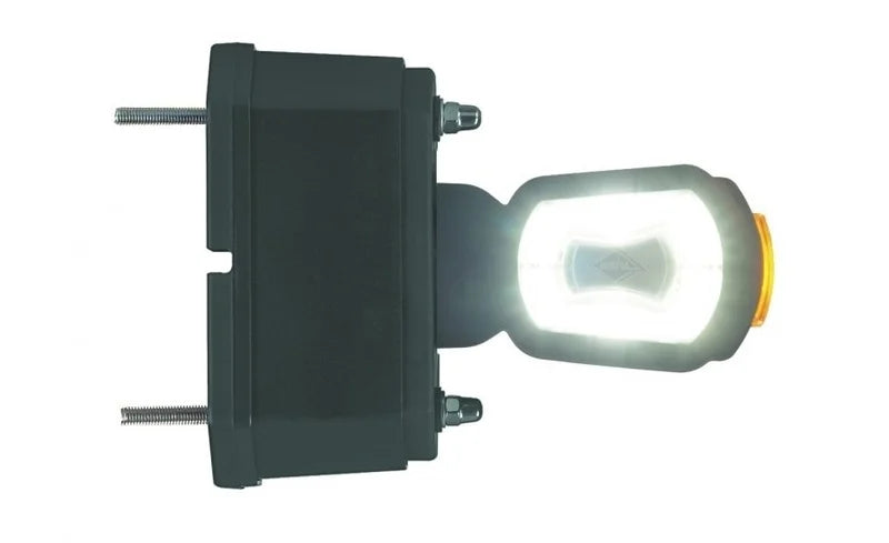 LED Breedtelamp rechts rood/wit/amber 12/24v 50cm kabel | MBA-2701RWA