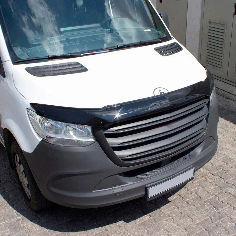 Oneway Motorkapbeschermer (steenslagcover) passend voor Mercedes Sprinter W907 2018- - Glanzend zwart