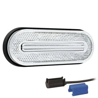 LED markeringslicht wit | 12-36v | 0,75mm². connector | M10MV-710W
