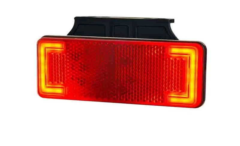 LED markeringslicht neon rood met beugel | 12-24v | 50cm. kabel | MV-3150R