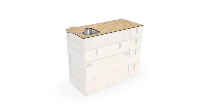 Werkblad Moon Kitchen Solid Model 8 gootsteen links