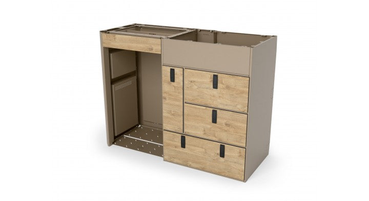 Moon Kitchen Solid Model 3 RAL 1019 met lade detail