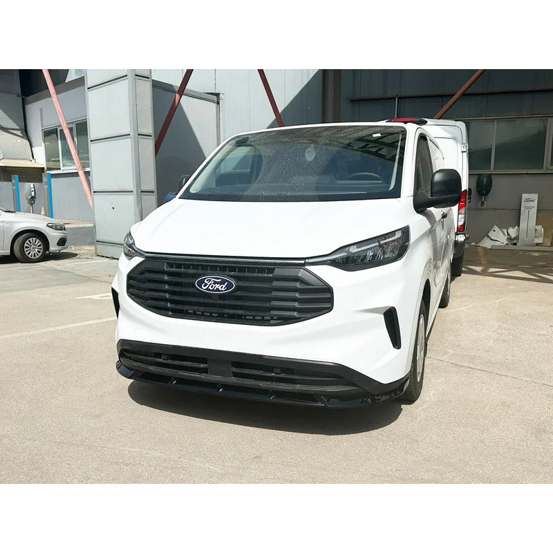 Voorspoiler V.2 passend voor Ford Transit Custom (V710) 2023- (ABS Glanzend zwart)