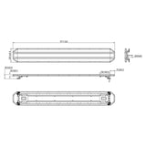 TRALERT® LED Dakset Amber – 1511 mm (12–24V) | Incl. Controller