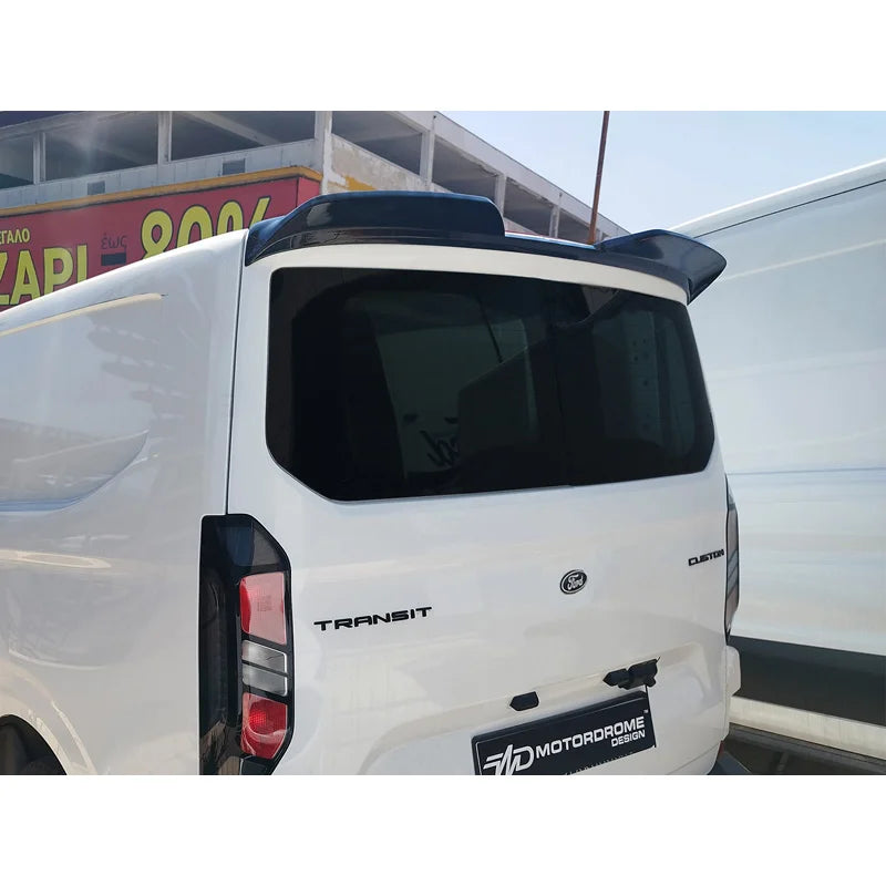 Motordrome Dakspoiler V.3 passend voor Ford Transit Custom (V710) 2023- & Volkswagen Transporter T7 2024- (met achterklep) (PU)