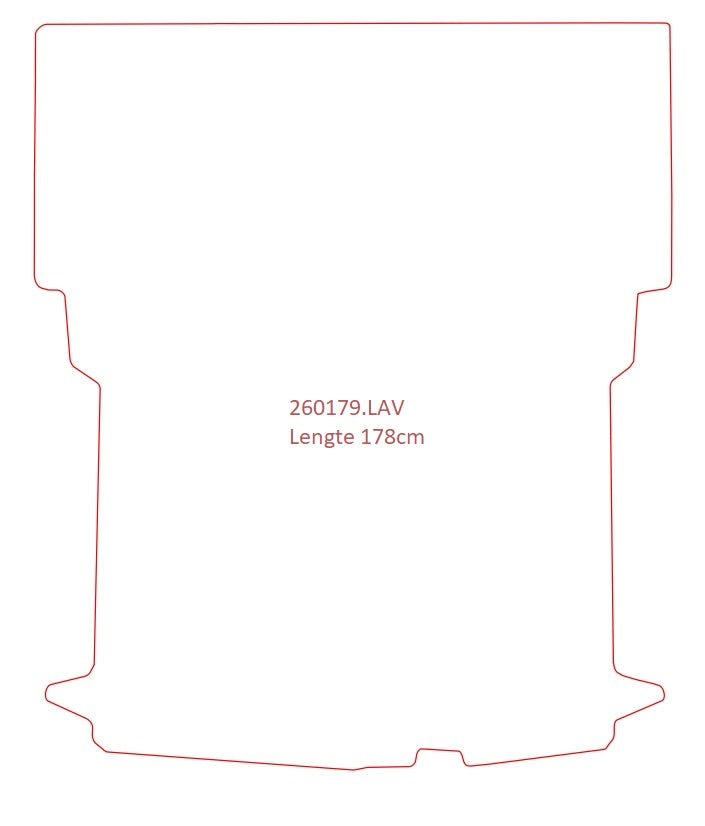 Laadruimtemat Fiat Doblo 2010-2022 - Lengte 1, geen schuifdeuren