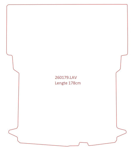 Laadruimtemat Fiat Doblo 2010-2022 - Lengte 1, geen schuifdeuren