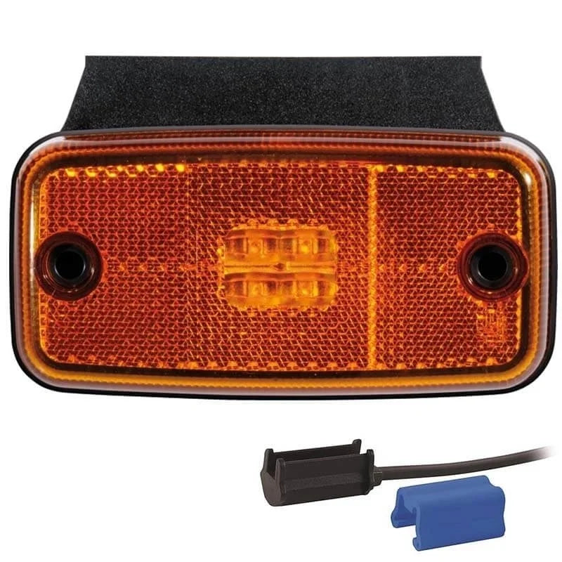 LED markeringslicht amber | 12-24v | 0,75mm². connector | M10MV-660A