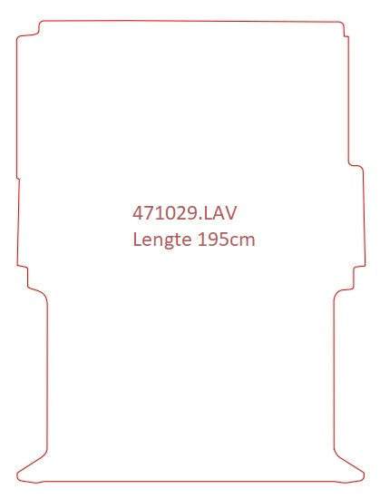 Lengte 2, 195x148 cm, 1 schuifdeur