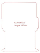 Nissan NV250 Lengte 2, 195x148 cm, 1 schuifdeur - pasvorm
