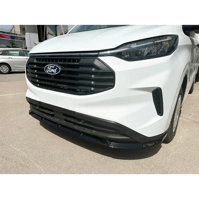 Voorspoiler V.2 passend voor Ford Transit Custom (V710) 2023- (ABS Glanzend zwart)