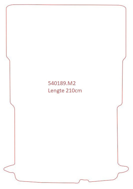 Laadruimtemat Fiat Doblo 2010-2022 - Lengte 2, 2 schuifdeuren