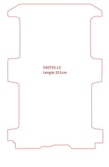 Opel Vivaro B Korte wielbasis, 2 schuifdeuren, 251cm - pasvorm