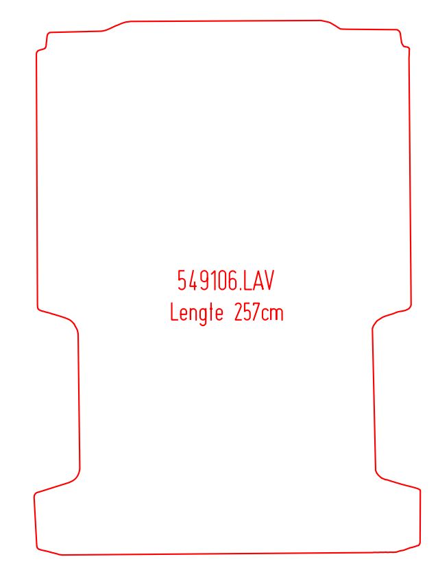 Laadruimtemat Fiat Ducato - Lengte 1 (251 cm)