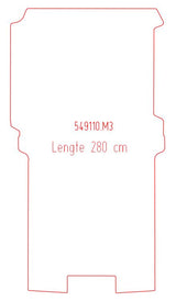 Laadruimtemat Fiat Scudo/e-Scudo - Lengte 3, 1 schuifdeur