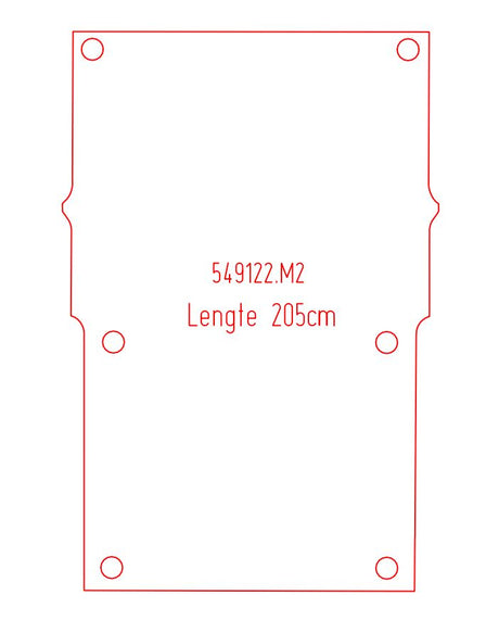 Laadruimtemat Citroën Berlingo - Lengte 2, houten vloer, 2 schuifdeuren (549122)