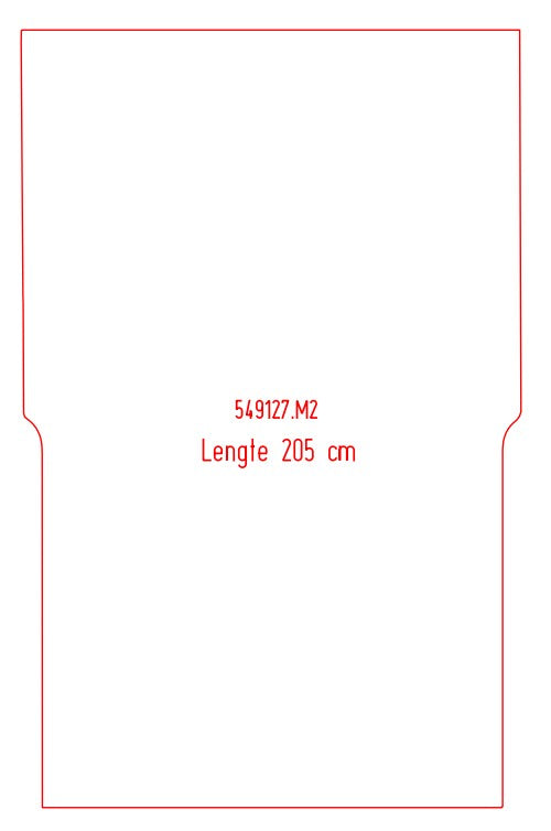 Laadruimtemat Fiat Doblo - Lengte 2, houten vloer, 2 schuifdeuren (549127)